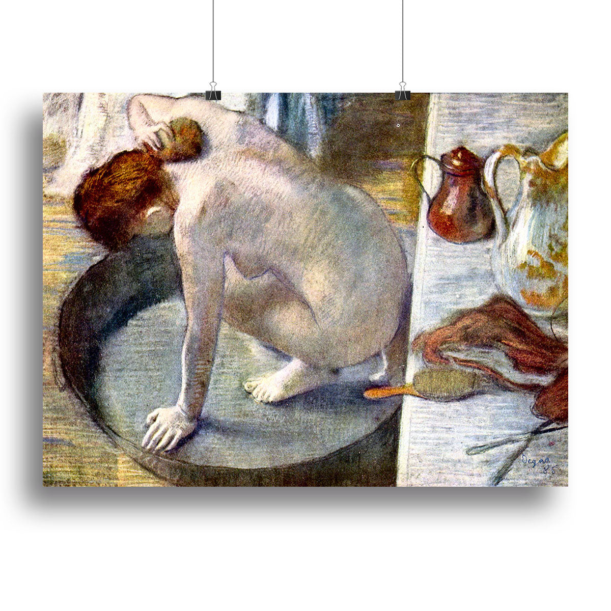 Woman washing in the tub by Degas Canvas Print or Poster - Canvas Art Rocks - 2
