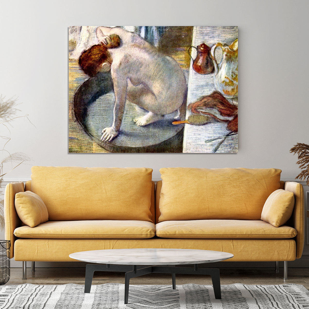 Woman washing in the tub by Degas Canvas Print or Poster - Canvas Art Rocks - 4