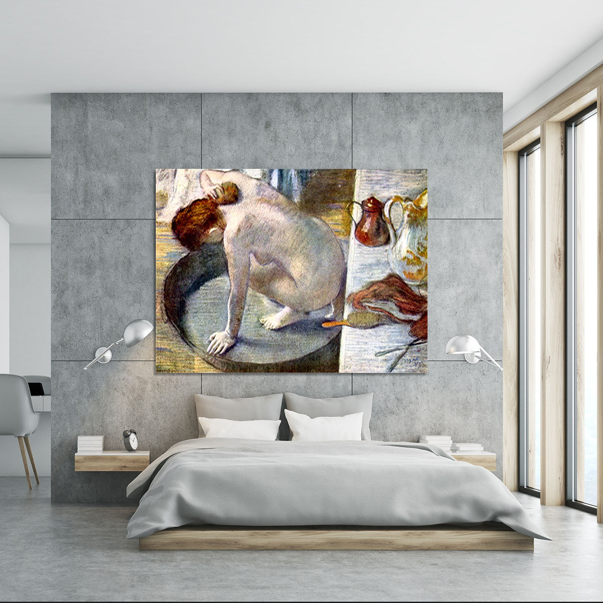Woman washing in the tub by Degas Canvas Print or Poster - Canvas Art Rocks - 5