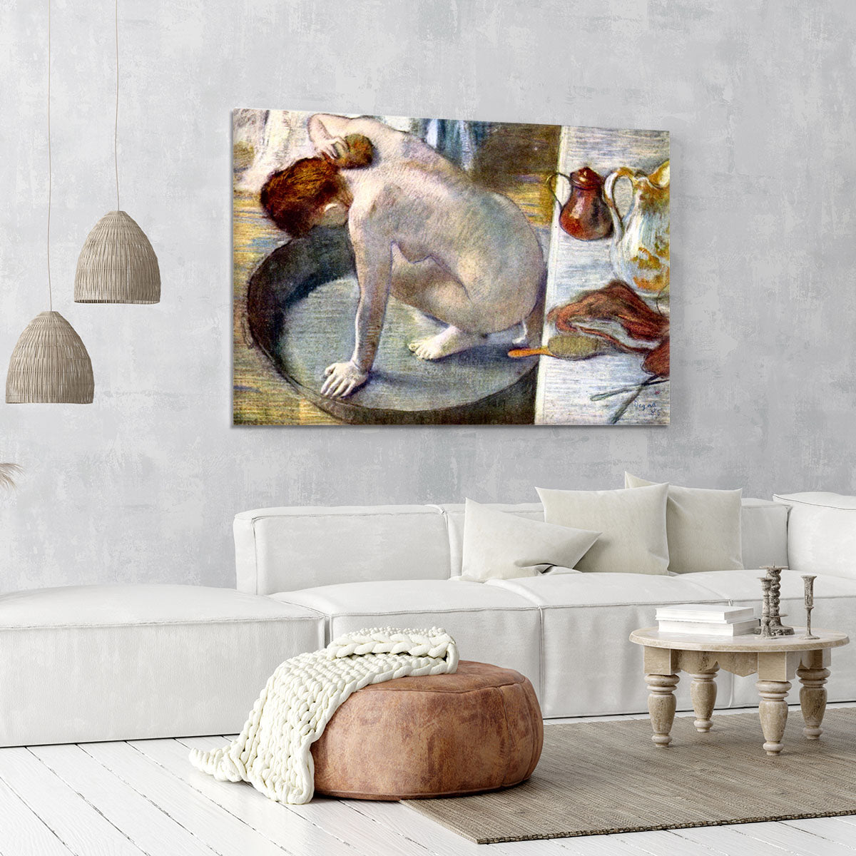 Woman washing in the tub by Degas Canvas Print or Poster - Canvas Art Rocks - 6