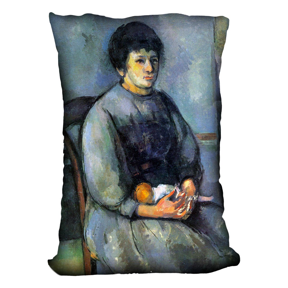 Woman with Doll by Cezanne Cushion