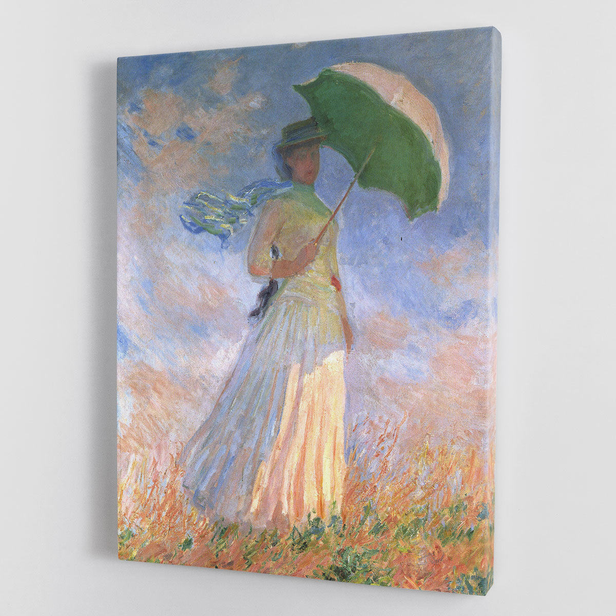 Woman with Parasol 2 by Monet Canvas Print or Poster - Canvas Art Rocks - 1