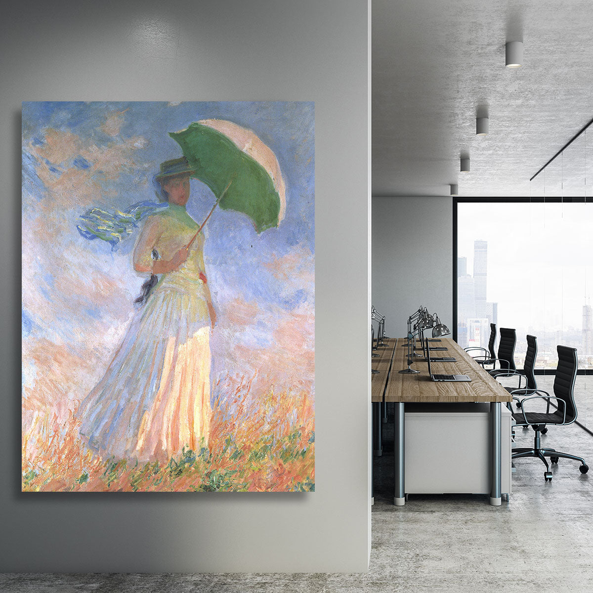 Woman with Parasol 2 by Monet Canvas Print or Poster - Canvas Art Rocks - 3