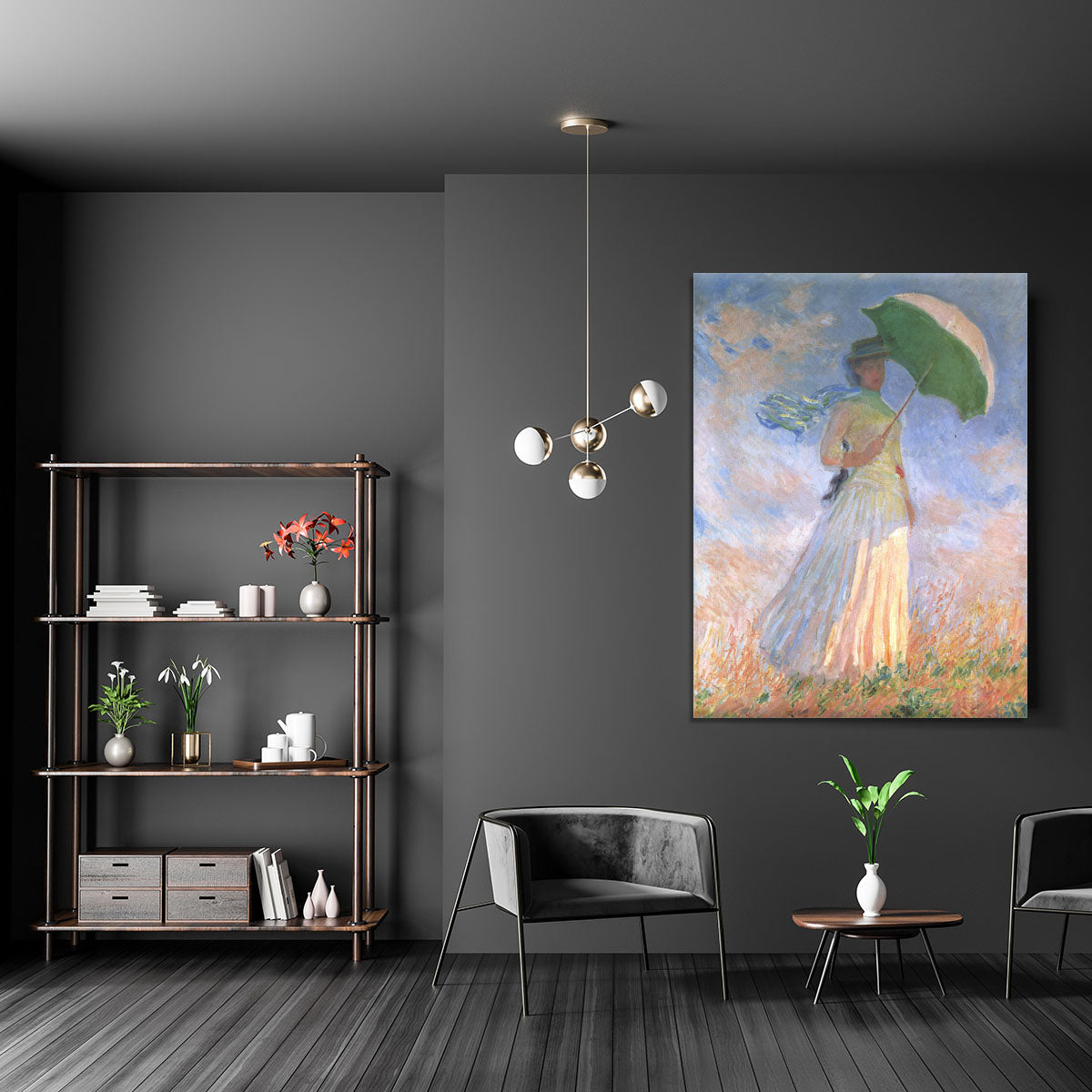 Woman with Parasol 2 by Monet Canvas Print or Poster - Canvas Art Rocks - 5