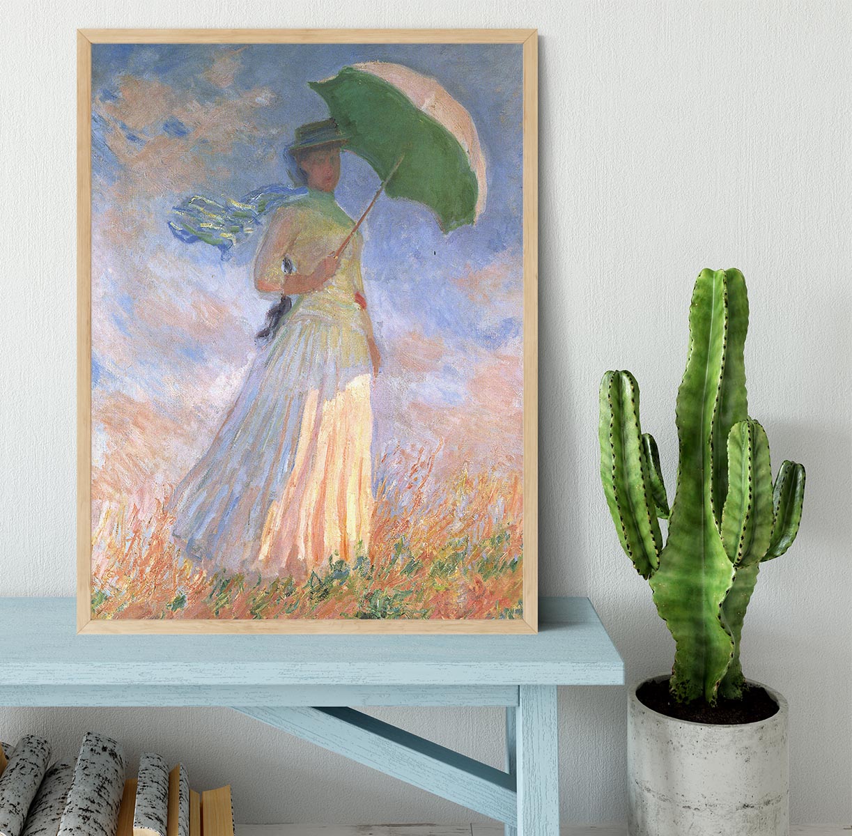 Woman with Parasol 2 by Monet Framed Print - Canvas Art Rocks - 4