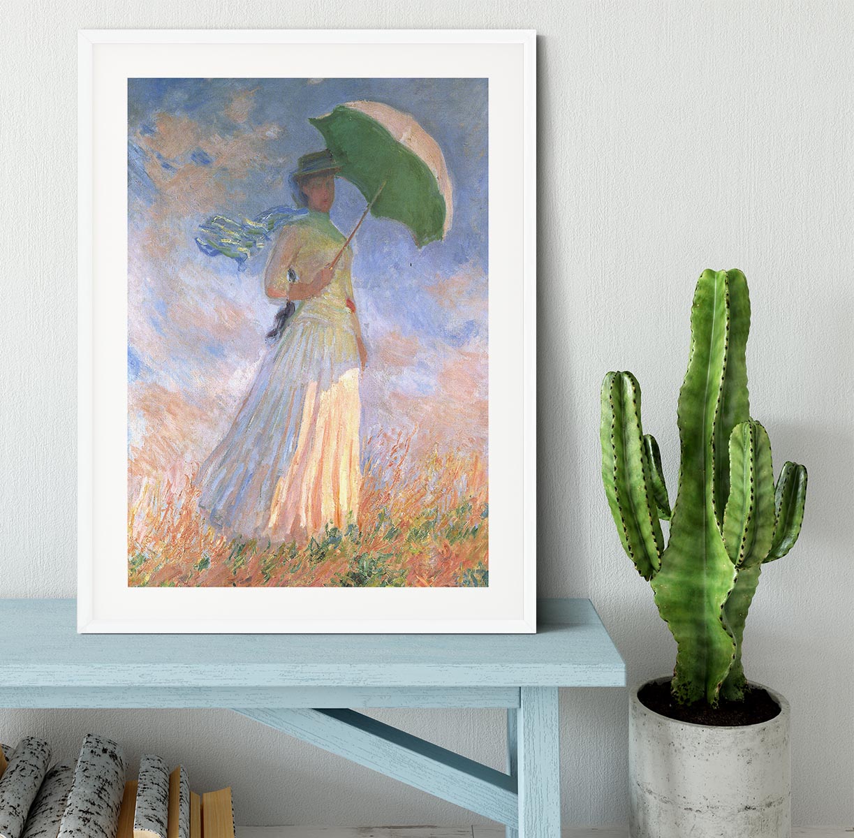 Woman with Parasol 2 by Monet Framed Print - Canvas Art Rocks - 5