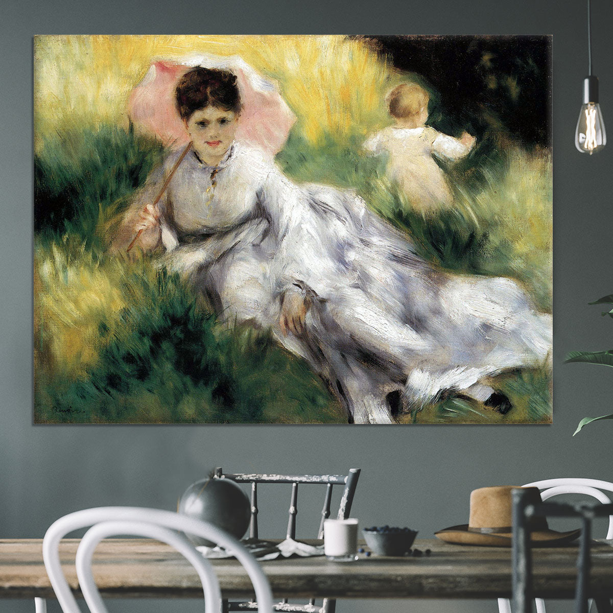 Woman with Parasol by Renoir Canvas Print or Poster - Canvas Art Rocks - 3