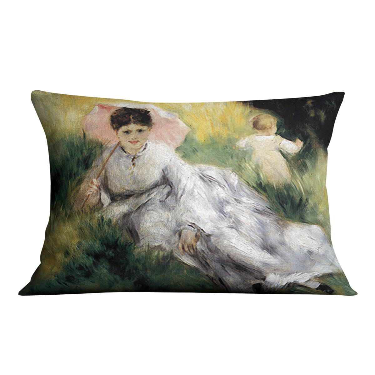 Woman with Parasol by Renoir Cushion