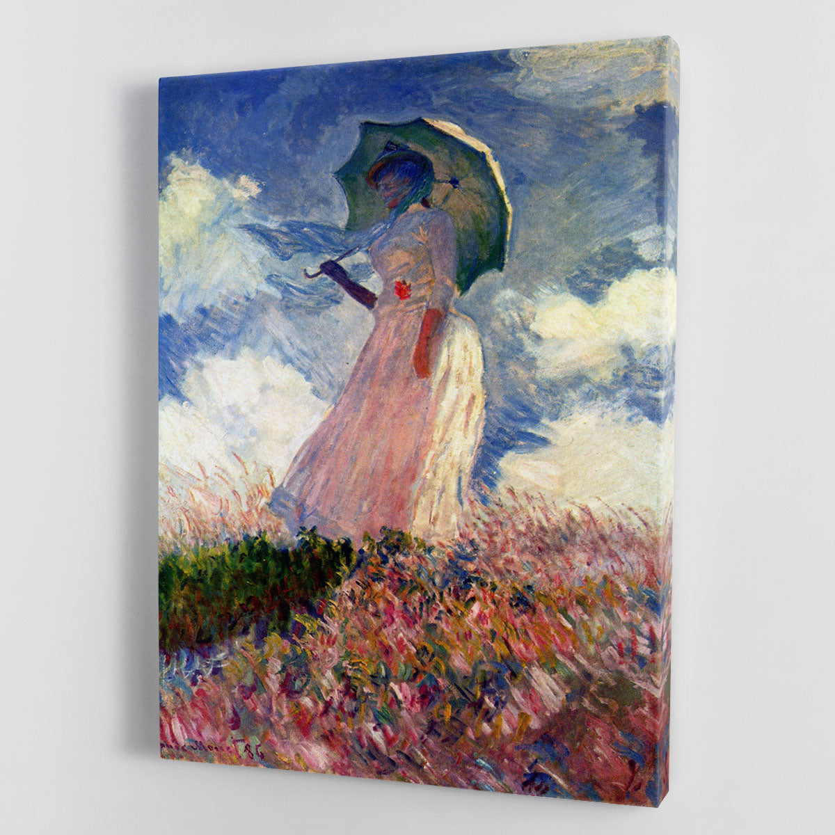 Woman with Parasol study by Monet Canvas Print or Poster - Canvas Art Rocks - 1