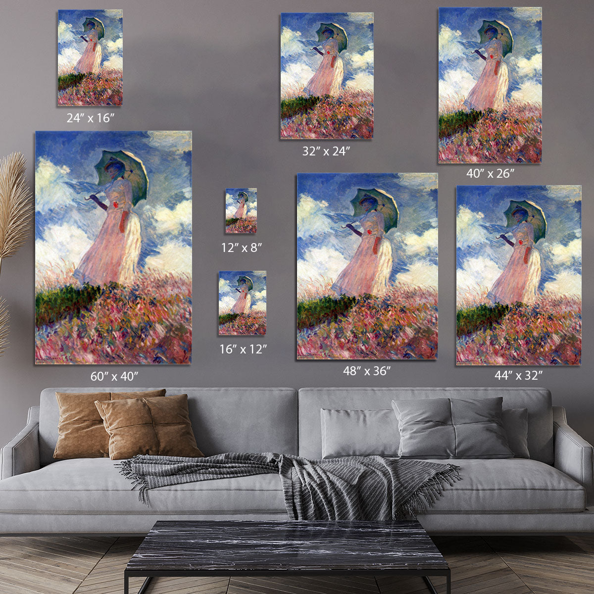 Woman with Parasol study by Monet Canvas Print or Poster - Canvas Art Rocks - 7