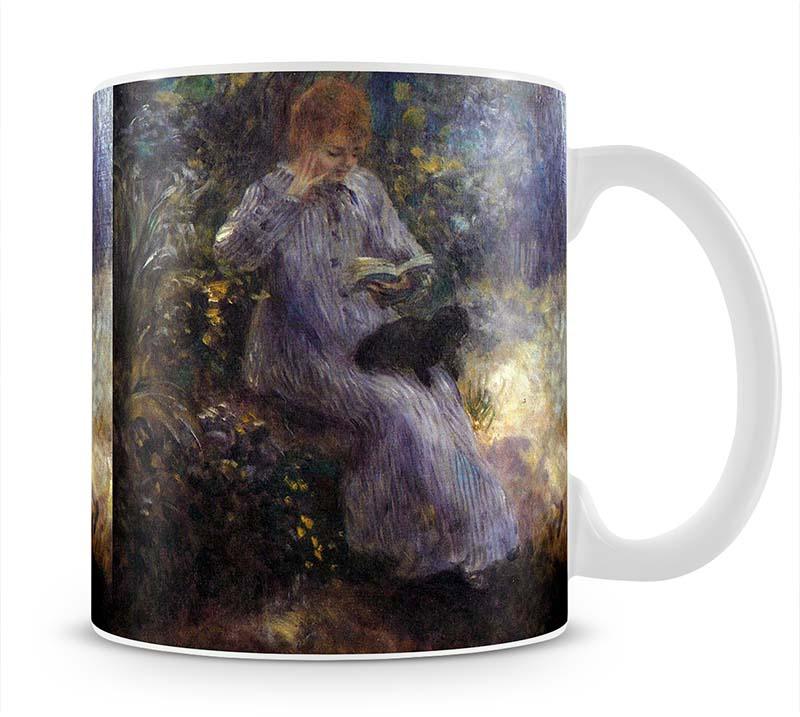 Woman with a black dog by Renoir Mug - Canvas Art Rocks - 1