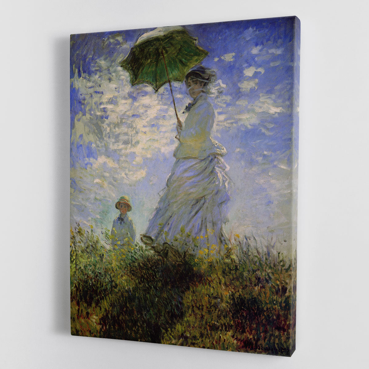 Woman with a parasol by Monet Canvas Print or Poster - Canvas Art Rocks - 1