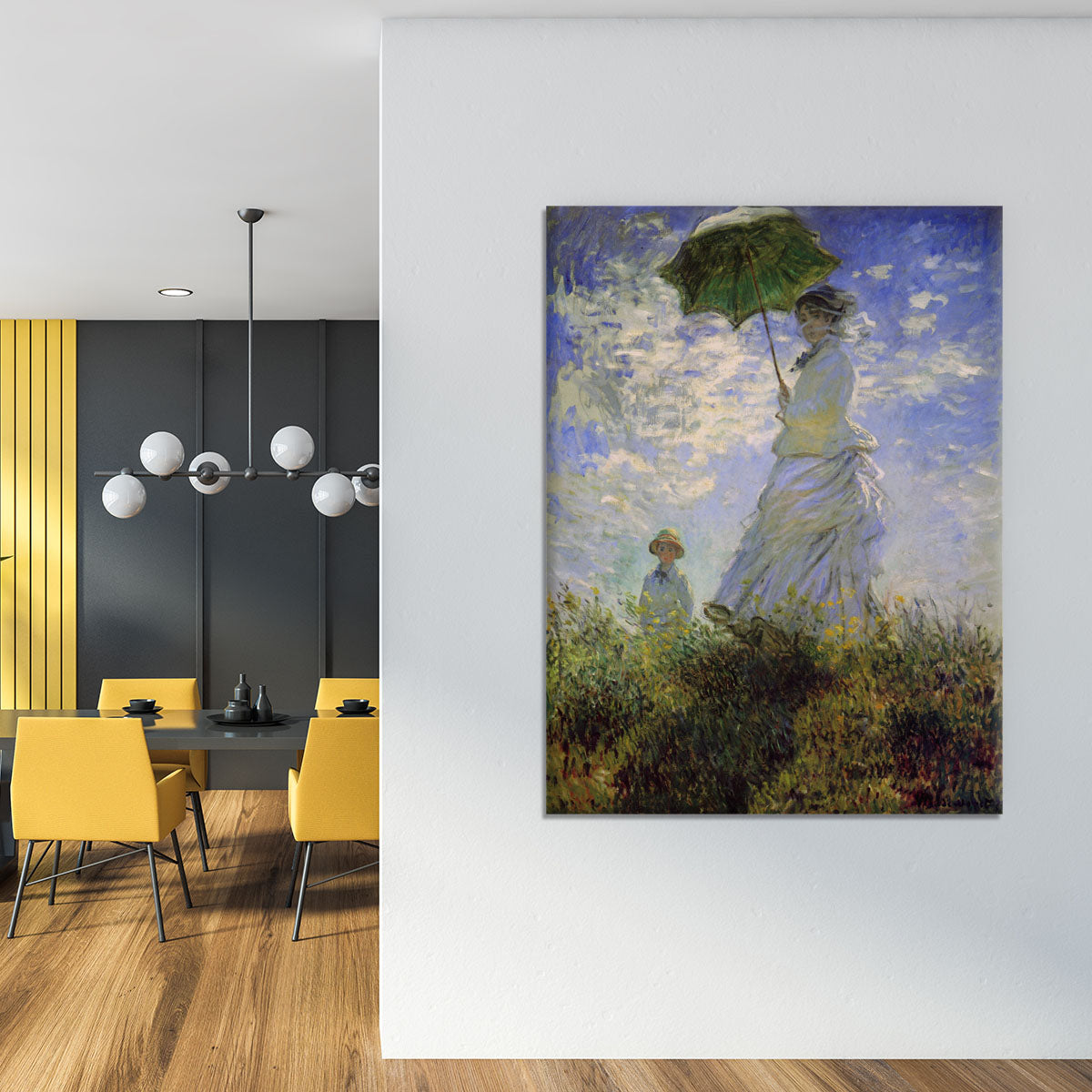Woman with a parasol by Monet Canvas Print or Poster - Canvas Art Rocks - 4