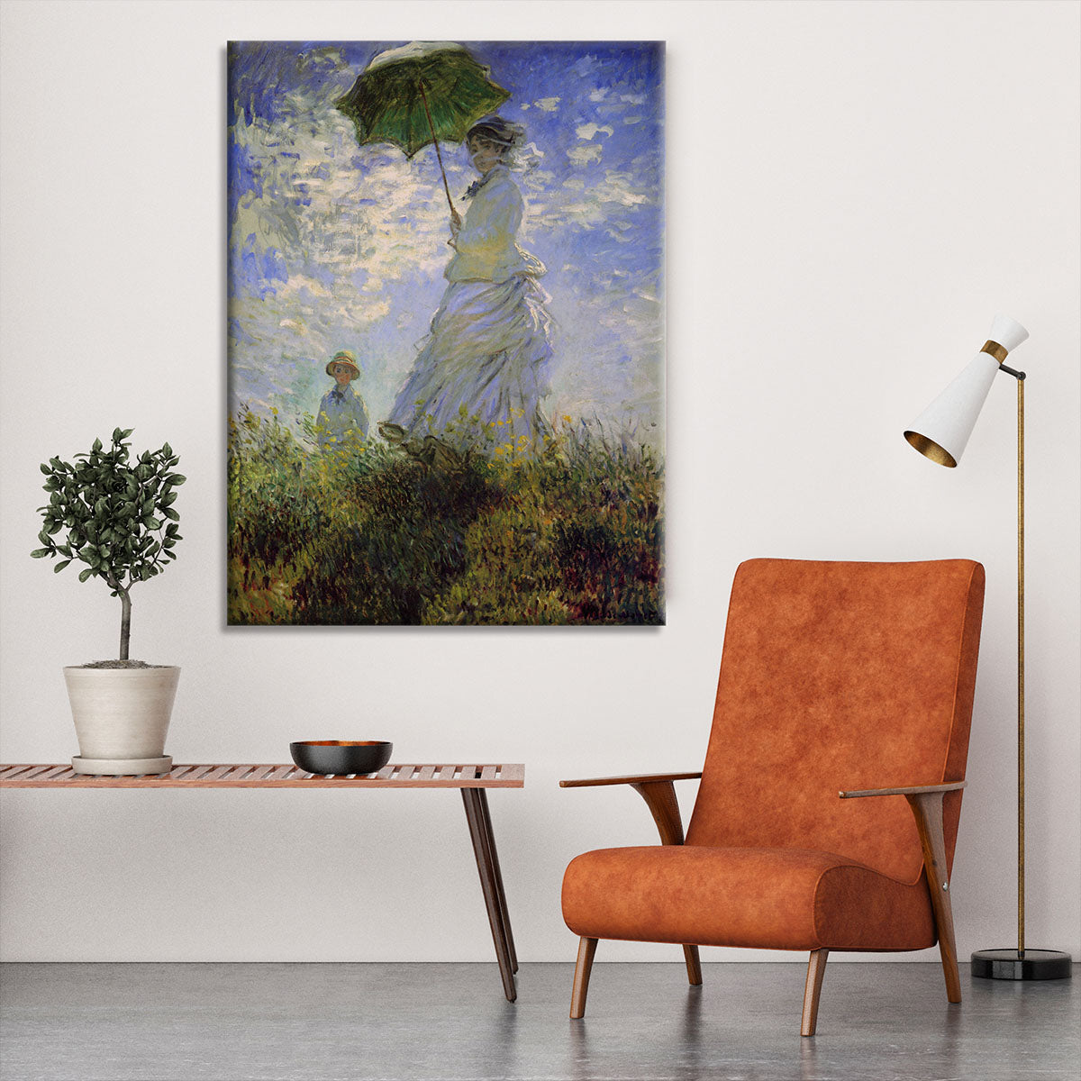 Woman with a parasol by Monet Canvas Print or Poster - Canvas Art Rocks - 6