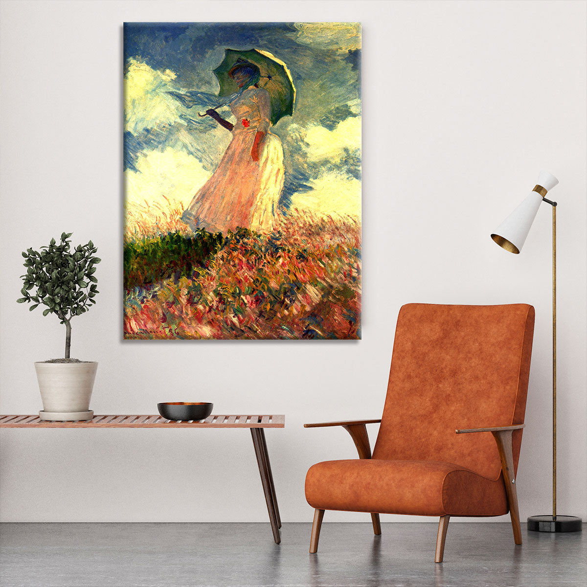 Woman with sunshade by Monet Canvas Print or Poster - Canvas Art Rocks - 6