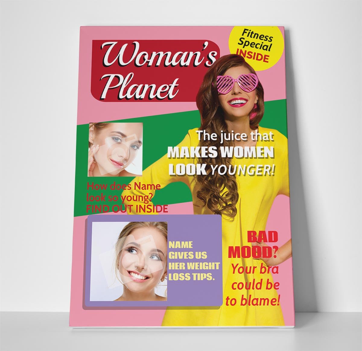 Woman's Magazine Cover Spoof Canvas Print