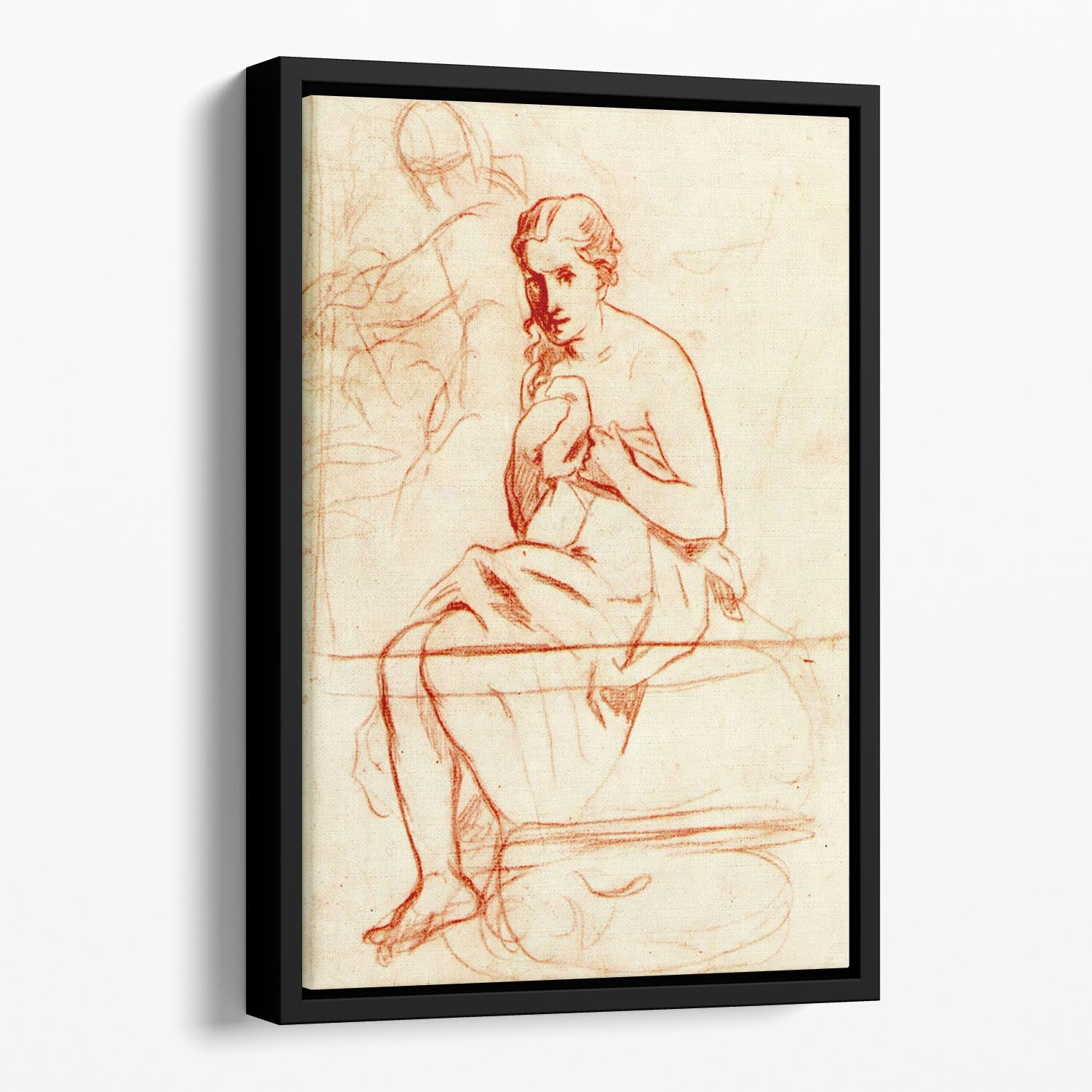 Women at the Toilet by Manet Floating Framed Canvas
