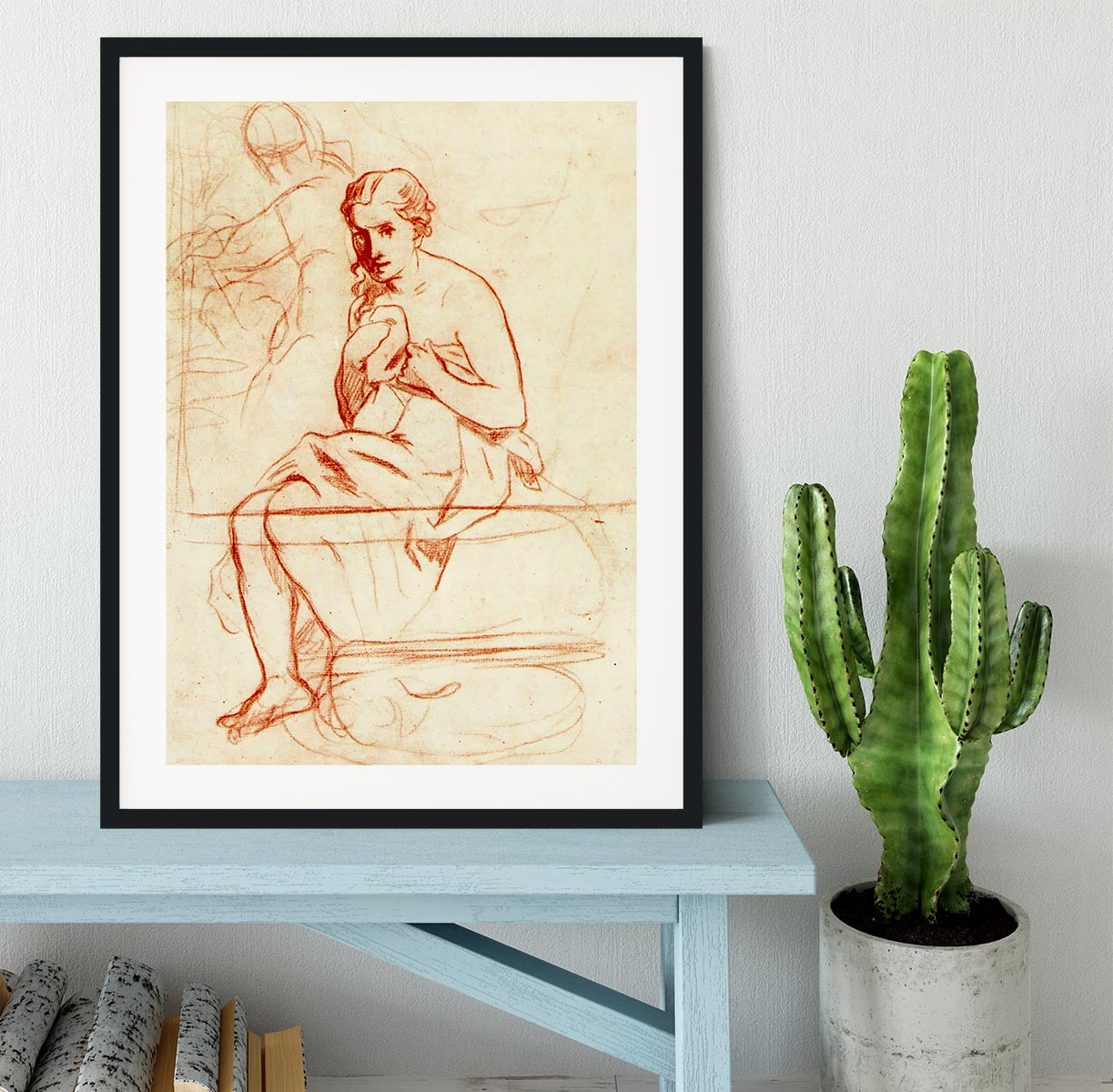 Women at the Toilet by Manet Framed Print - Canvas Art Rocks - 1