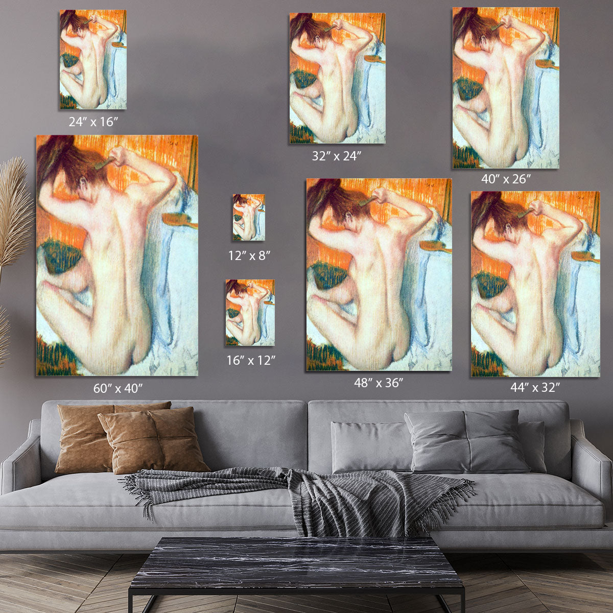 Women at the toilet 2 by Degas Canvas Print or Poster - Canvas Art Rocks - 7