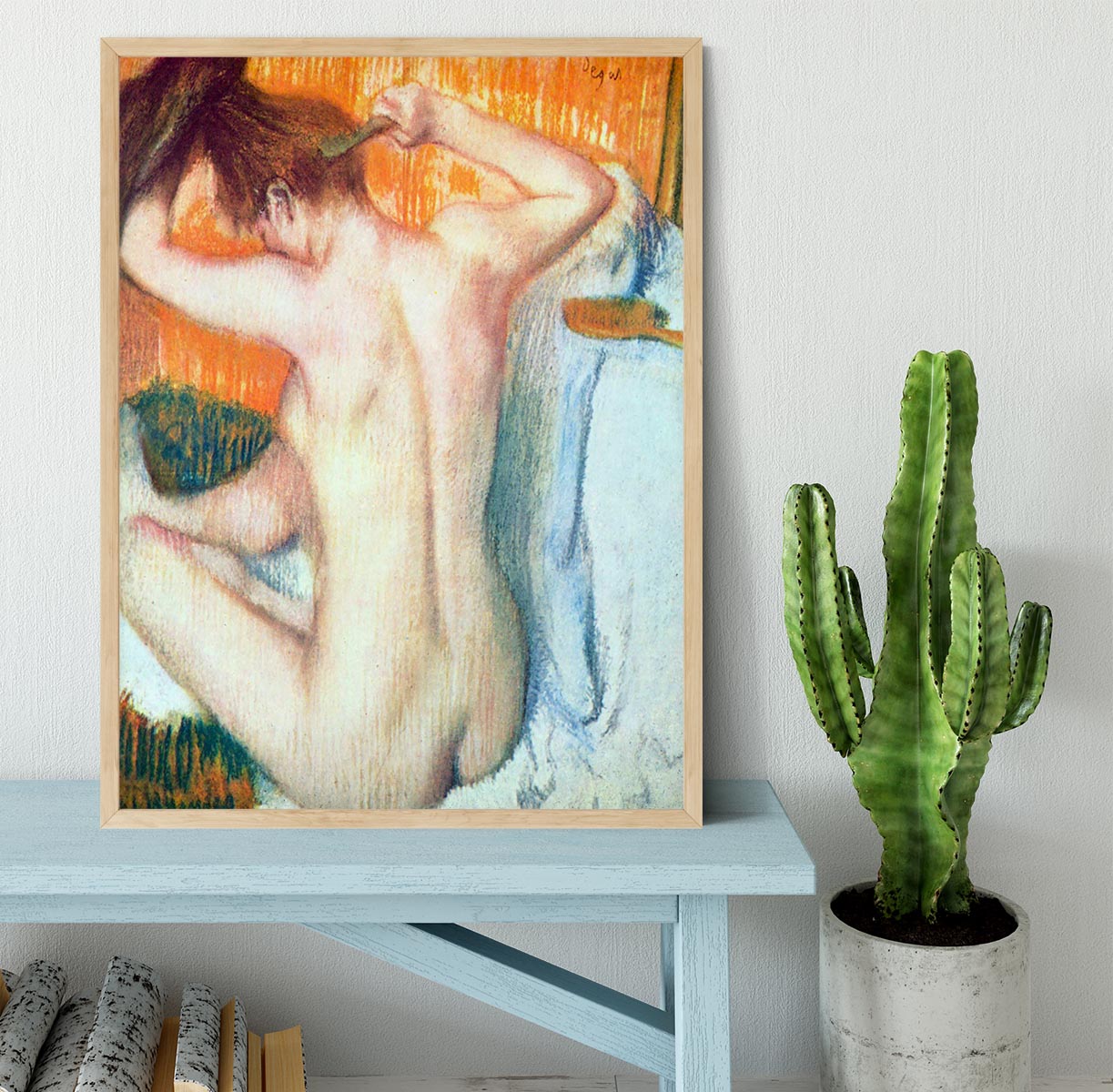 Women at the toilet 2 by Degas Framed Print - Canvas Art Rocks - 4