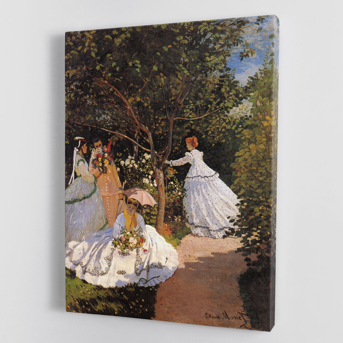 Women in the Garden by Monet Canvas Print or Poster - Canvas Art Rocks - 1