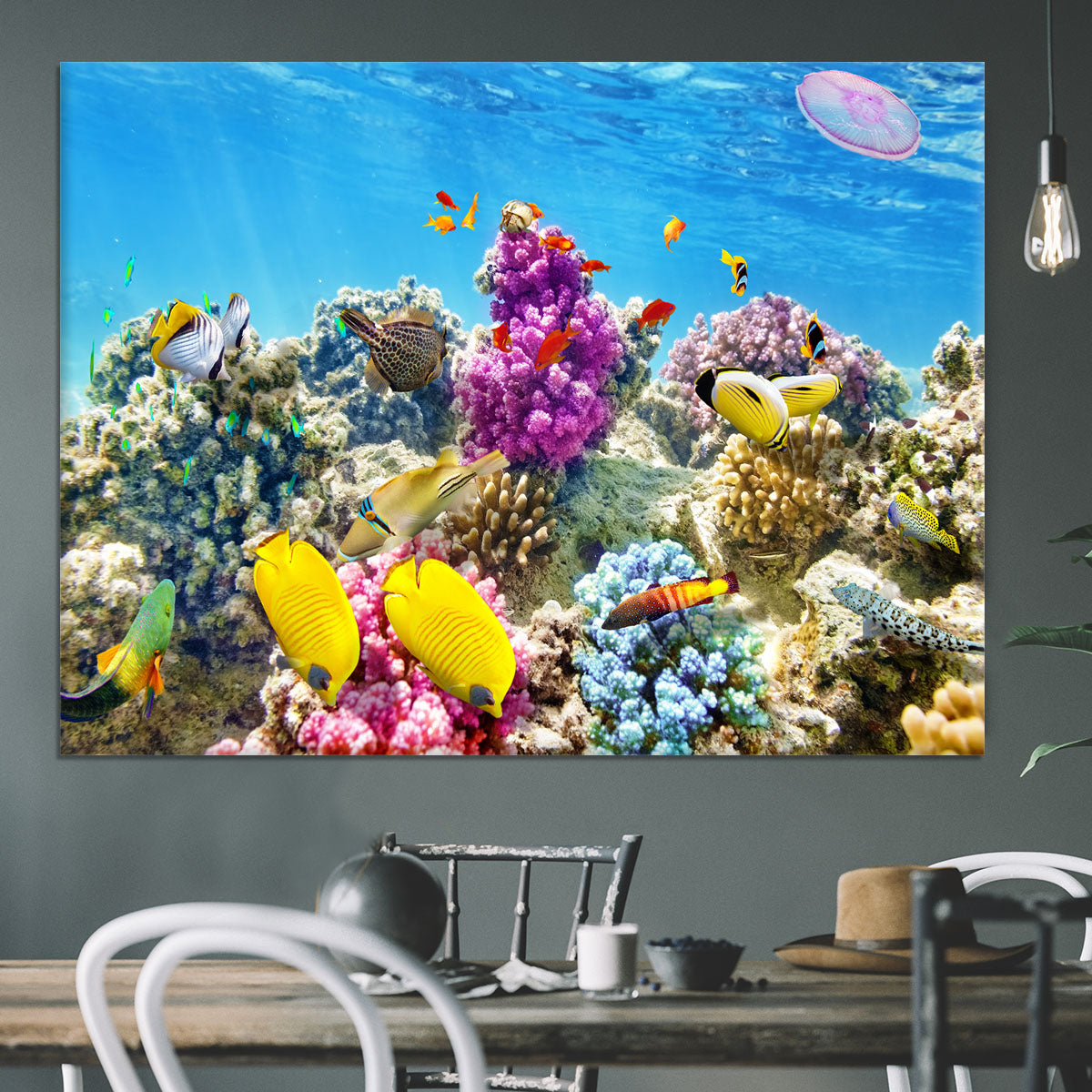 Wonderful and beautiful underwater Canvas Print or Poster - Canvas Art Rocks - 3