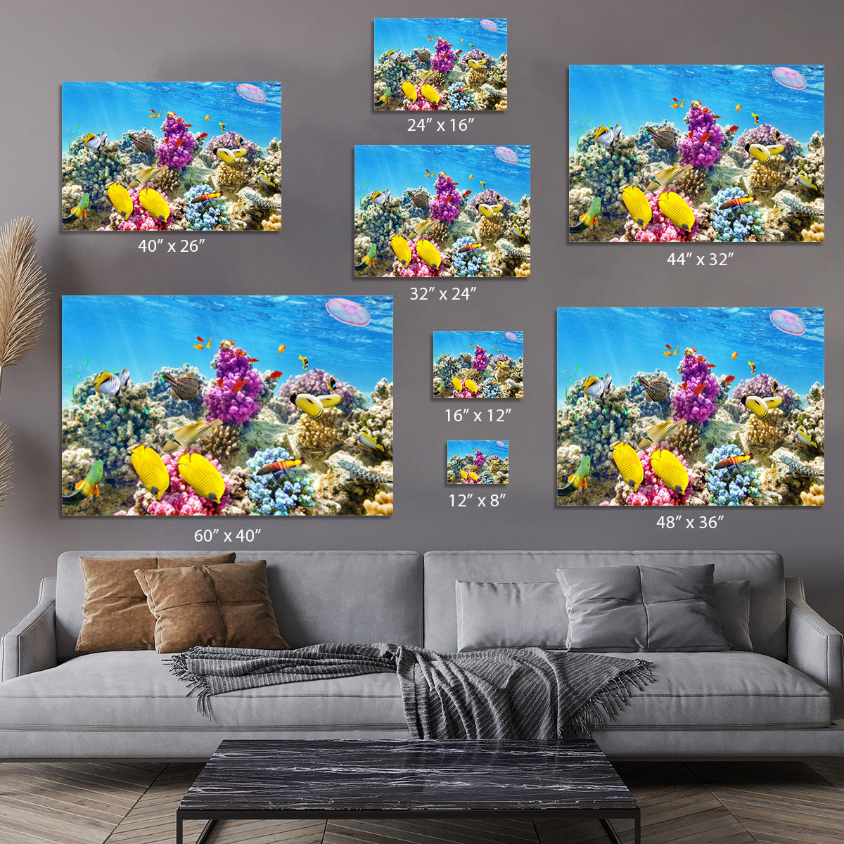 Wonderful and beautiful underwater Canvas Print or Poster - Canvas Art Rocks - 7