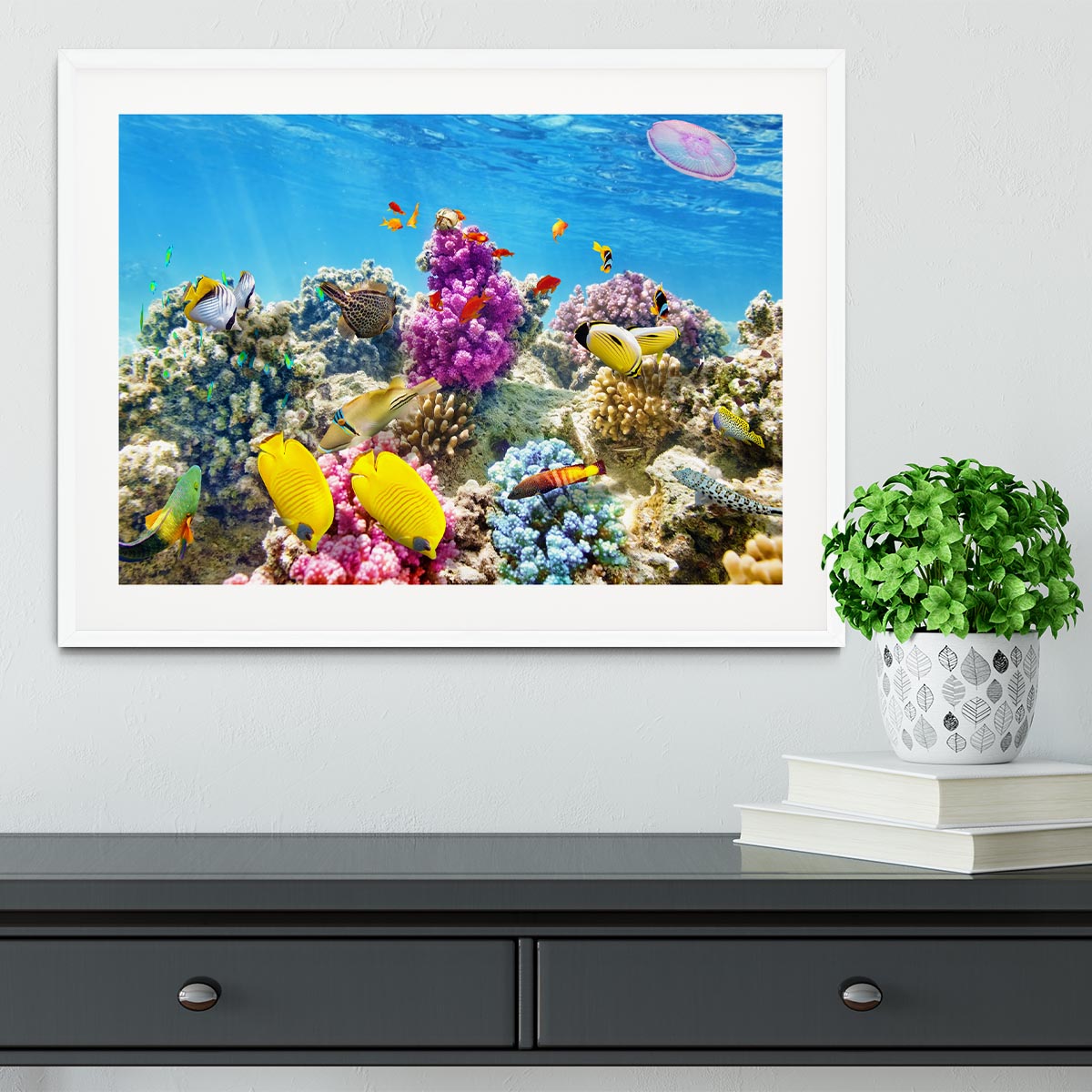 Wonderful and beautiful underwater Framed Print - Canvas Art Rocks - 5