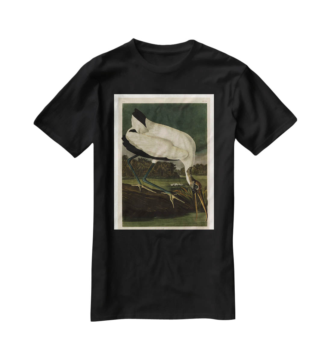 Wood Ibiss by Audubon T-Shirt - Canvas Art Rocks - 1
