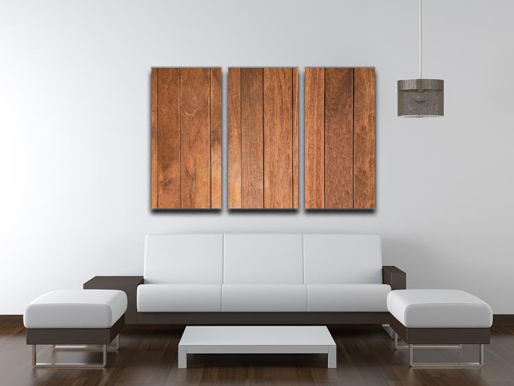 Wood arraged vertical pattern 3 Split Panel Canvas Print - Canvas Art Rocks - 3