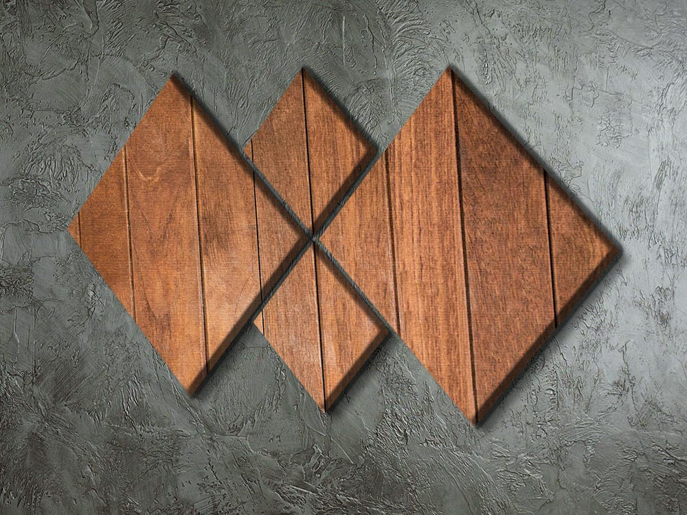 Wood arraged vertical pattern 4 Square Multi Panel Canvas - Canvas Art Rocks - 2