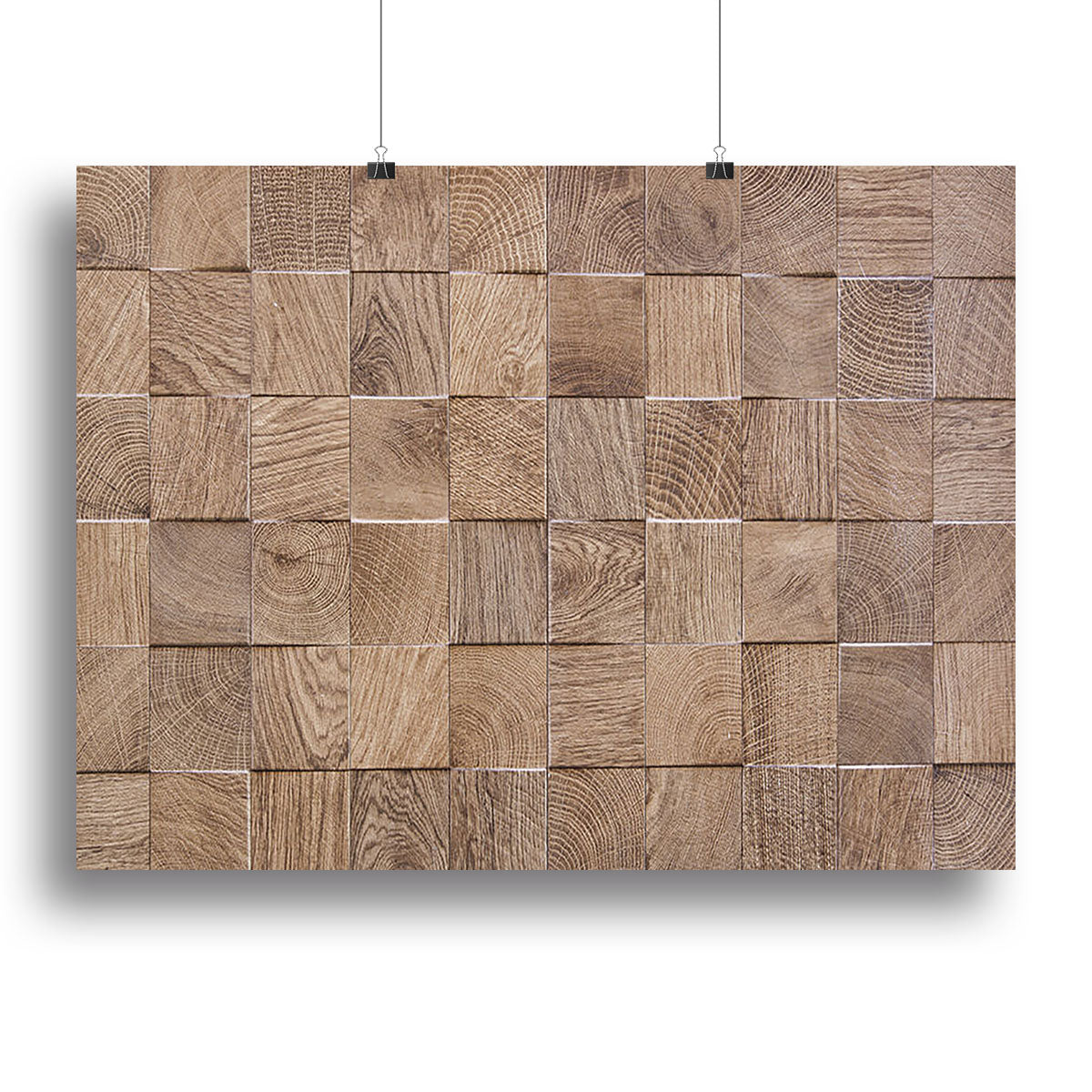 Wooden background with embossed detail Canvas Print or Poster - Canvas Art Rocks - 2
