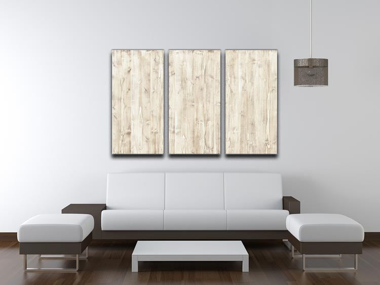 Wooden texture light wood 3 Split Panel Canvas Print - Canvas Art Rocks - 3