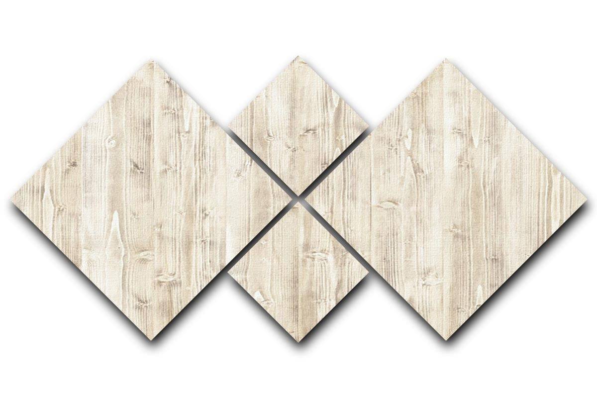 Wooden texture light wood 4 Square Multi Panel Canvas - Canvas Art Rocks - 1