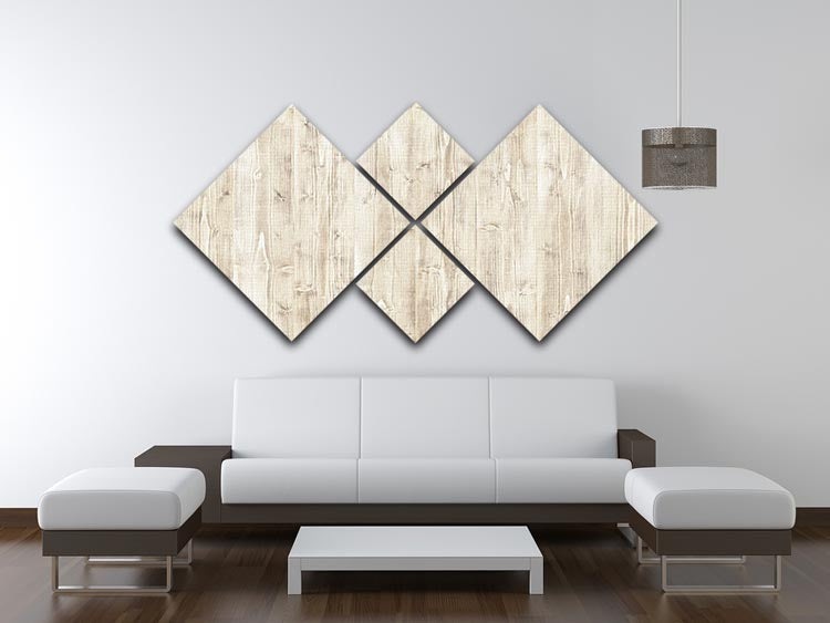 Wooden texture light wood 4 Square Multi Panel Canvas - Canvas Art Rocks - 3