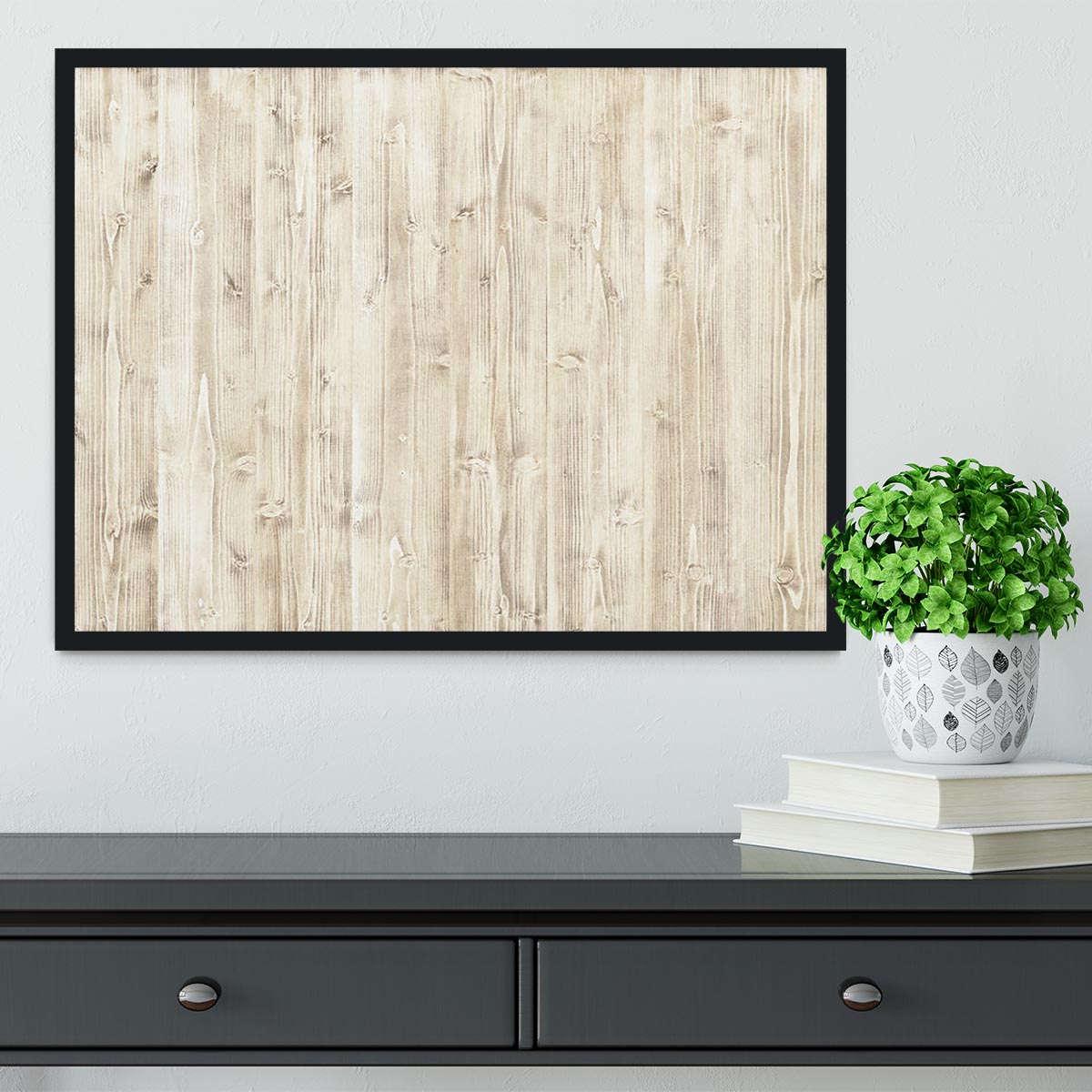 Wooden texture light wood Framed Print - Canvas Art Rocks - 2