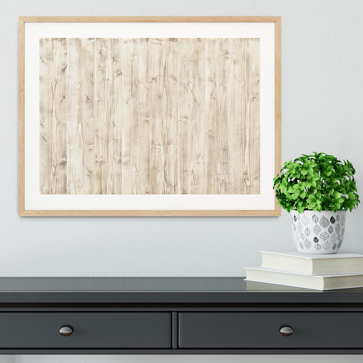 Wooden texture light wood Framed Print - Canvas Art Rocks - 3