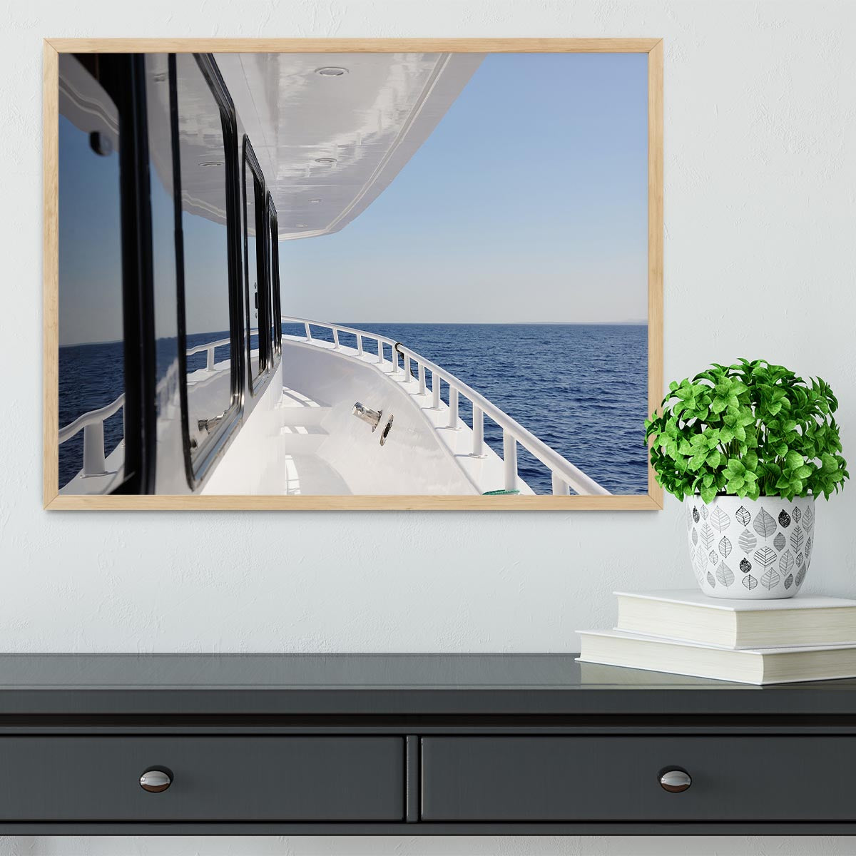 Yacht elements The deck Framed Print - Canvas Art Rocks - 4