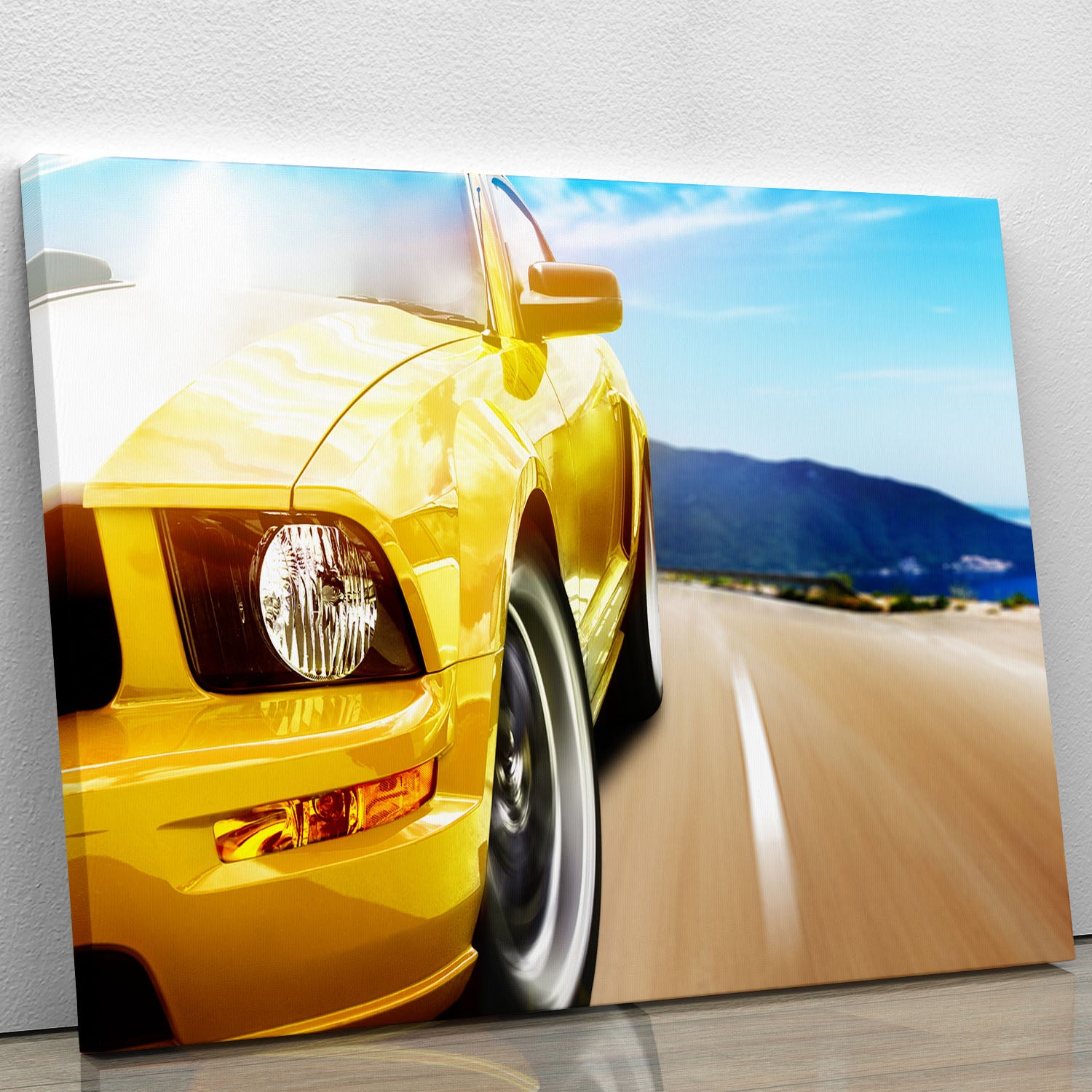 Yellow sport car Canvas Print or Poster - Canvas Art Rocks - 1