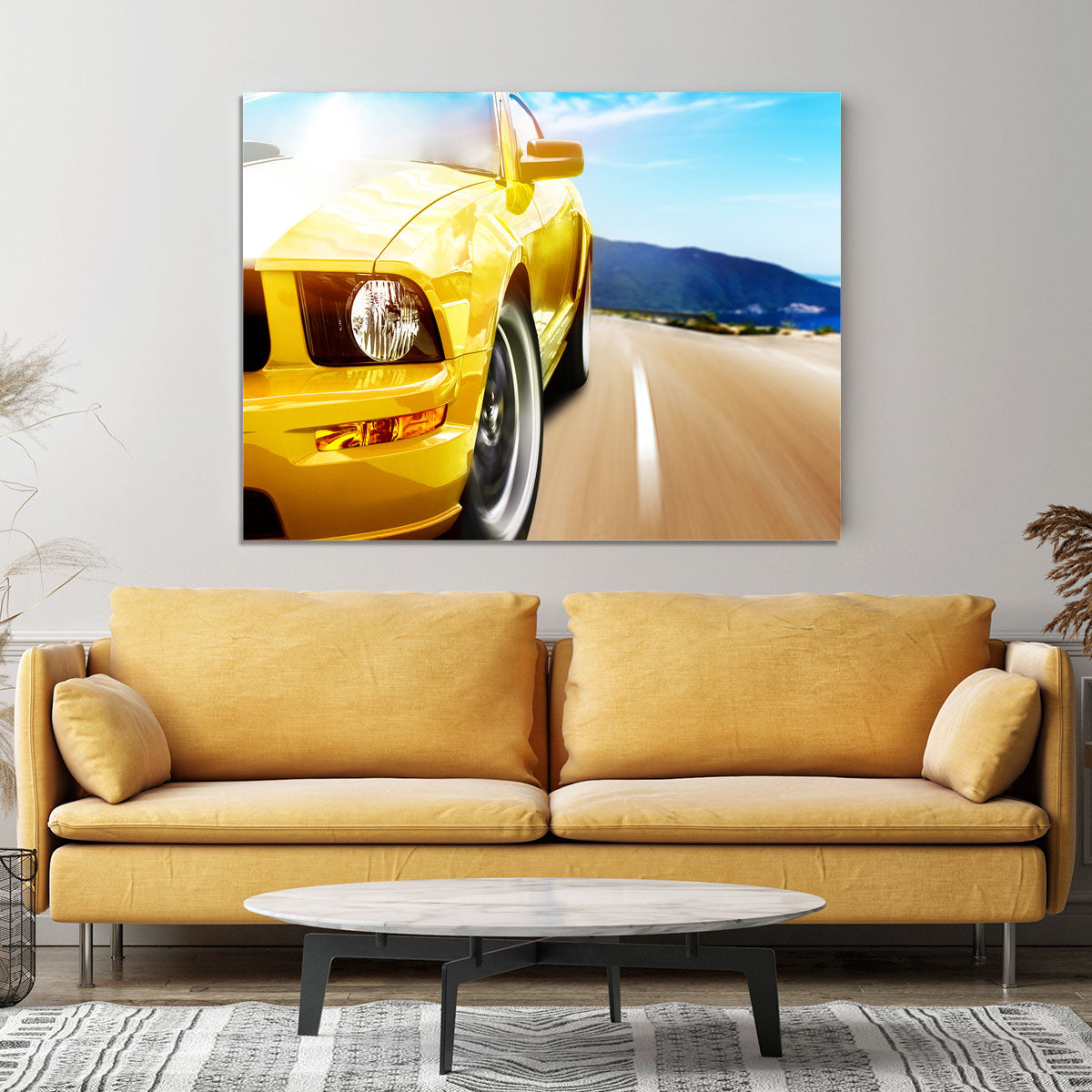 Yellow sport car Canvas Print or Poster - Canvas Art Rocks - 4