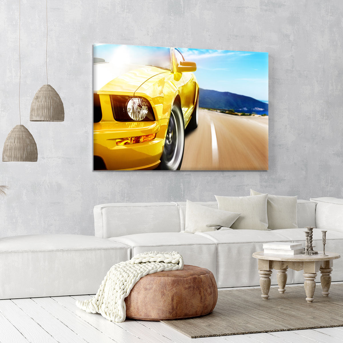 Yellow sport car Canvas Print or Poster - Canvas Art Rocks - 6