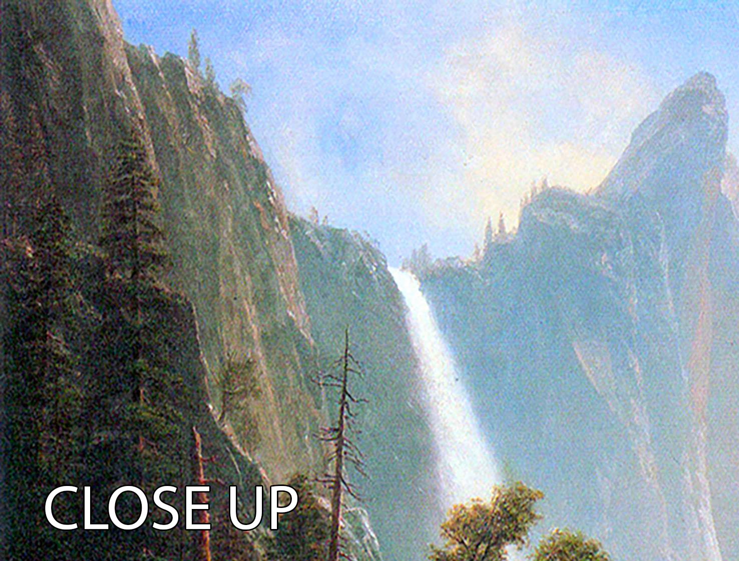 Yosemite Falls by Bierstadt 3 Split Panel Canvas Print - Canvas Art Rocks - 3