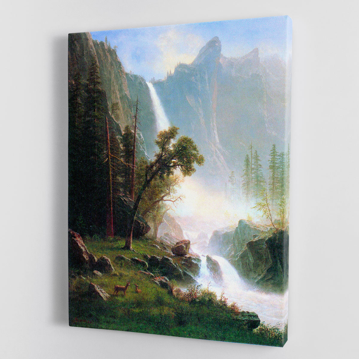 Yosemite Falls by Bierstadt Canvas Print or Poster - Canvas Art Rocks - 1