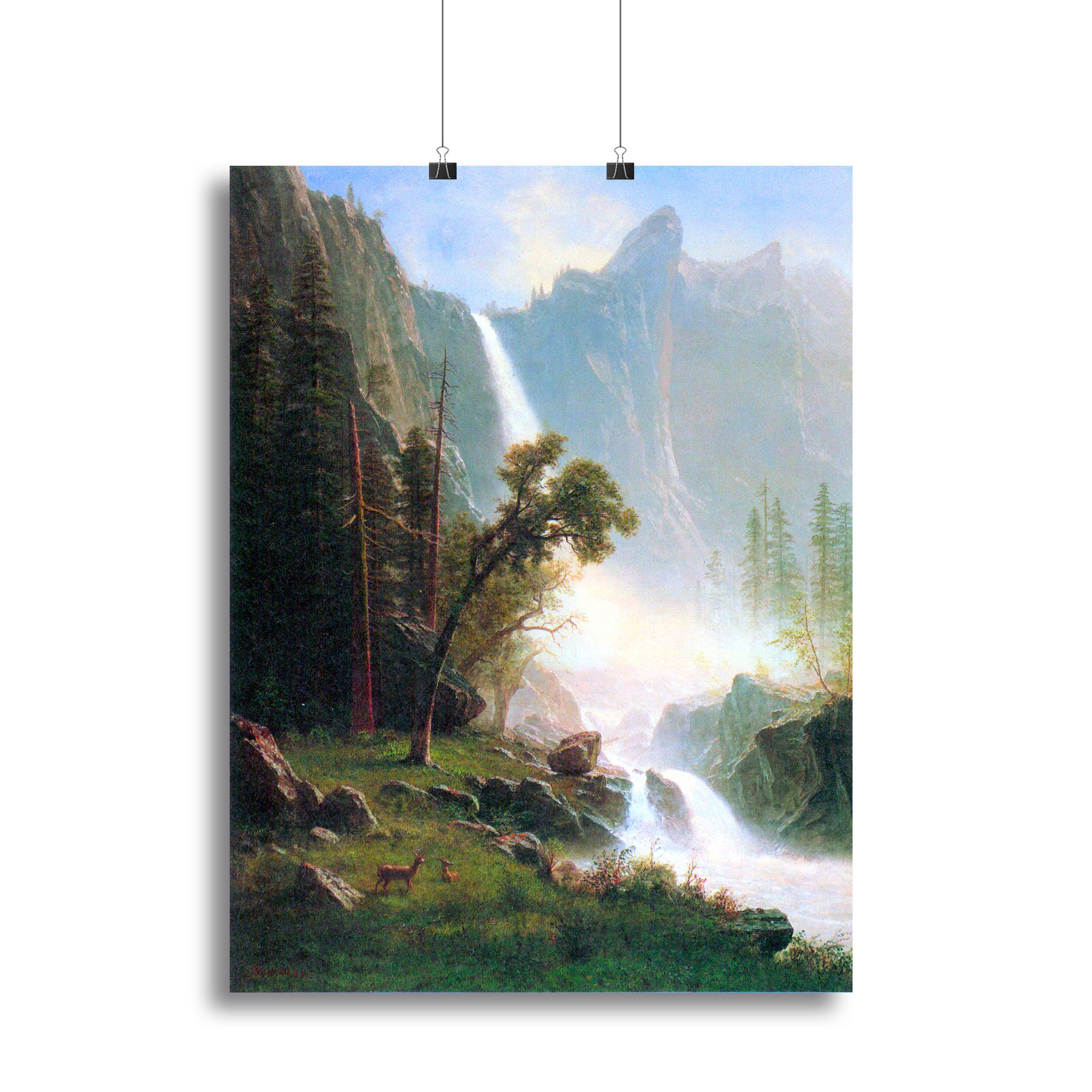 Yosemite Falls by Bierstadt Canvas Print or Poster - Canvas Art Rocks - 2