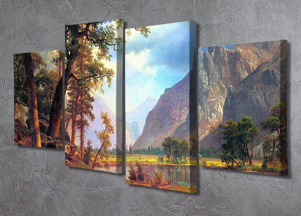 Yosemite Valley 2 by Bierstadt 4 Split Panel Canvas - Canvas Art Rocks - 2