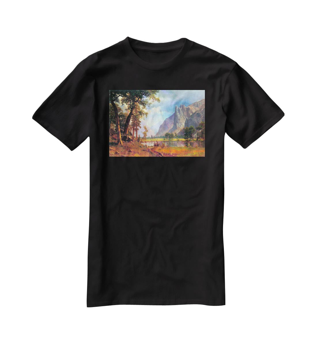 Yosemite Valley 2 by Bierstadt T-Shirt - Canvas Art Rocks - 1