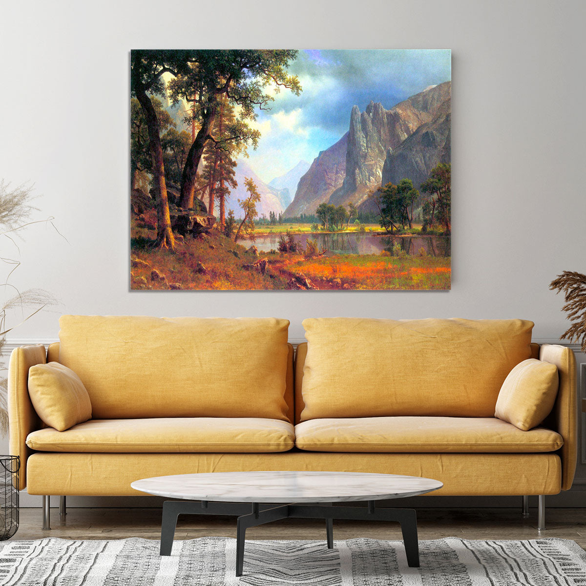 Yosemite Valley 2 by Bierstadt Canvas Print or Poster - Canvas Art Rocks - 4