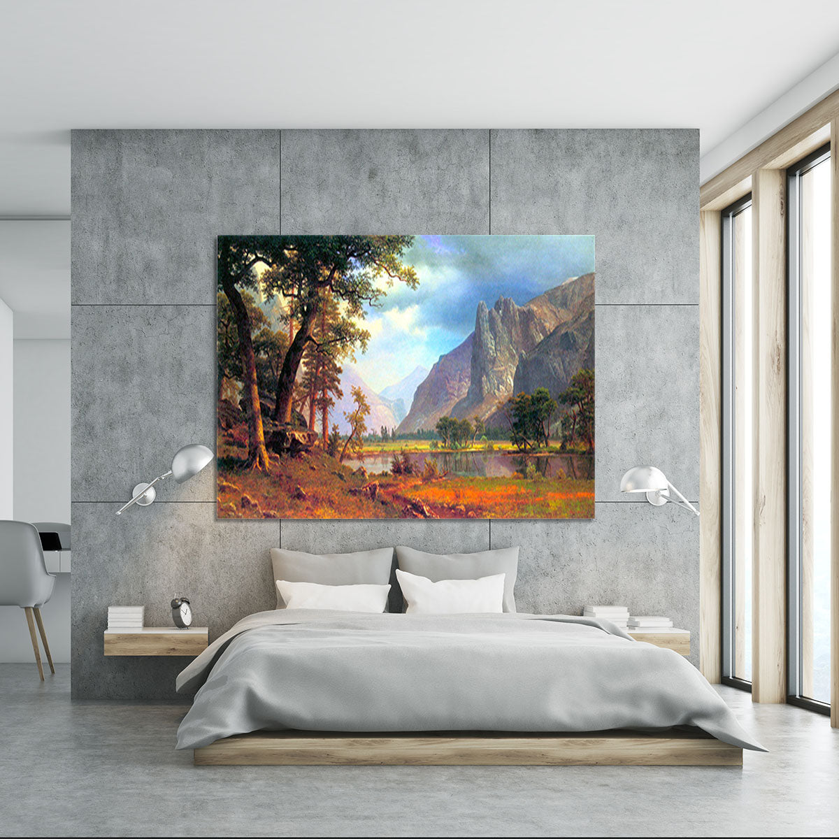 Yosemite Valley 2 by Bierstadt Canvas Print or Poster - Canvas Art Rocks - 5