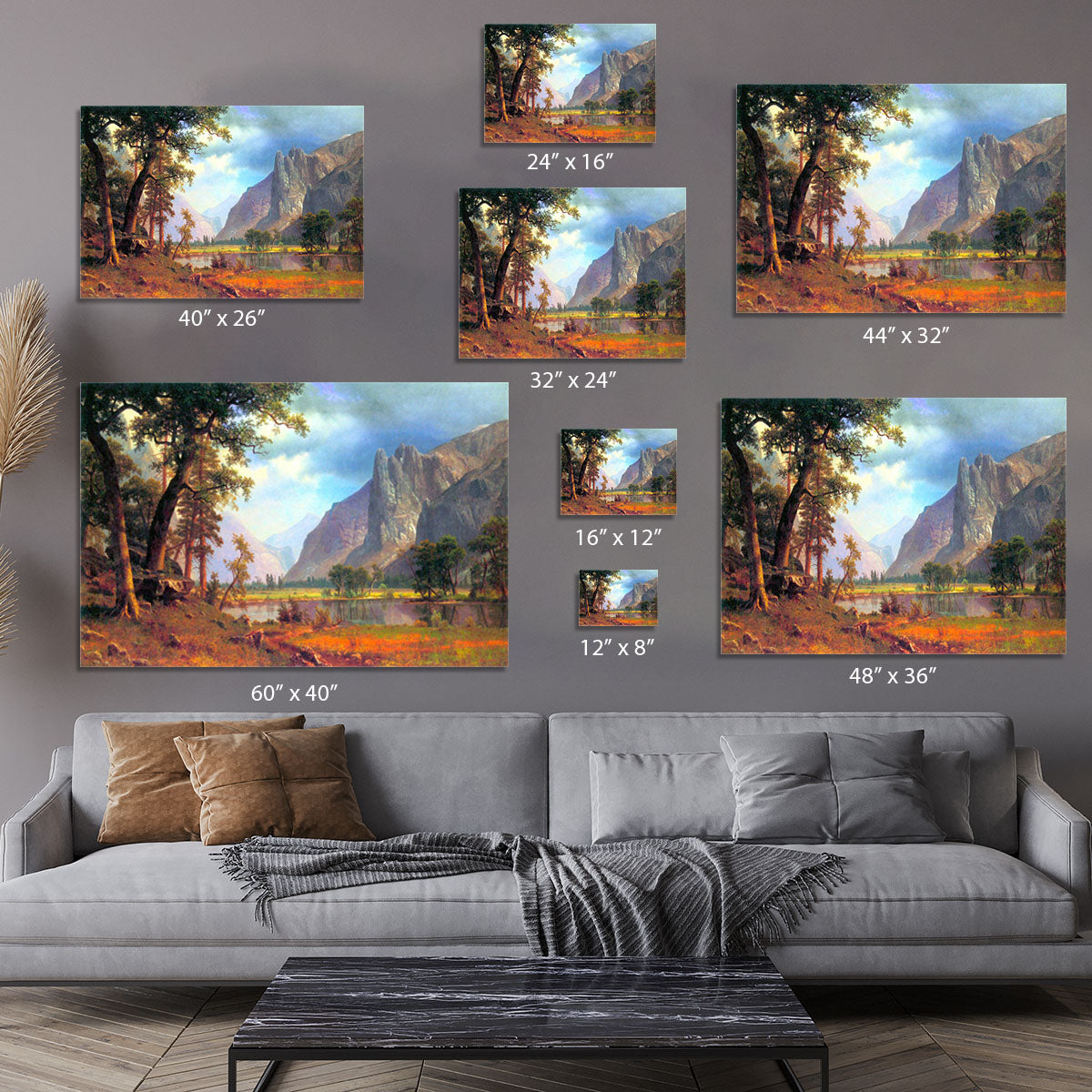 Yosemite Valley 2 by Bierstadt Canvas Print or Poster - Canvas Art Rocks - 7