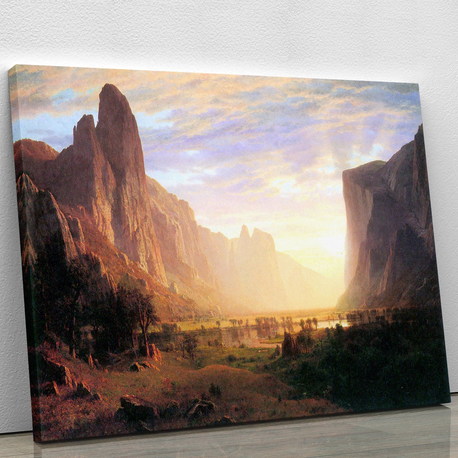 Yosemite Valley 3 by Bierstadt Canvas Print or Poster - Canvas Art Rocks - 1